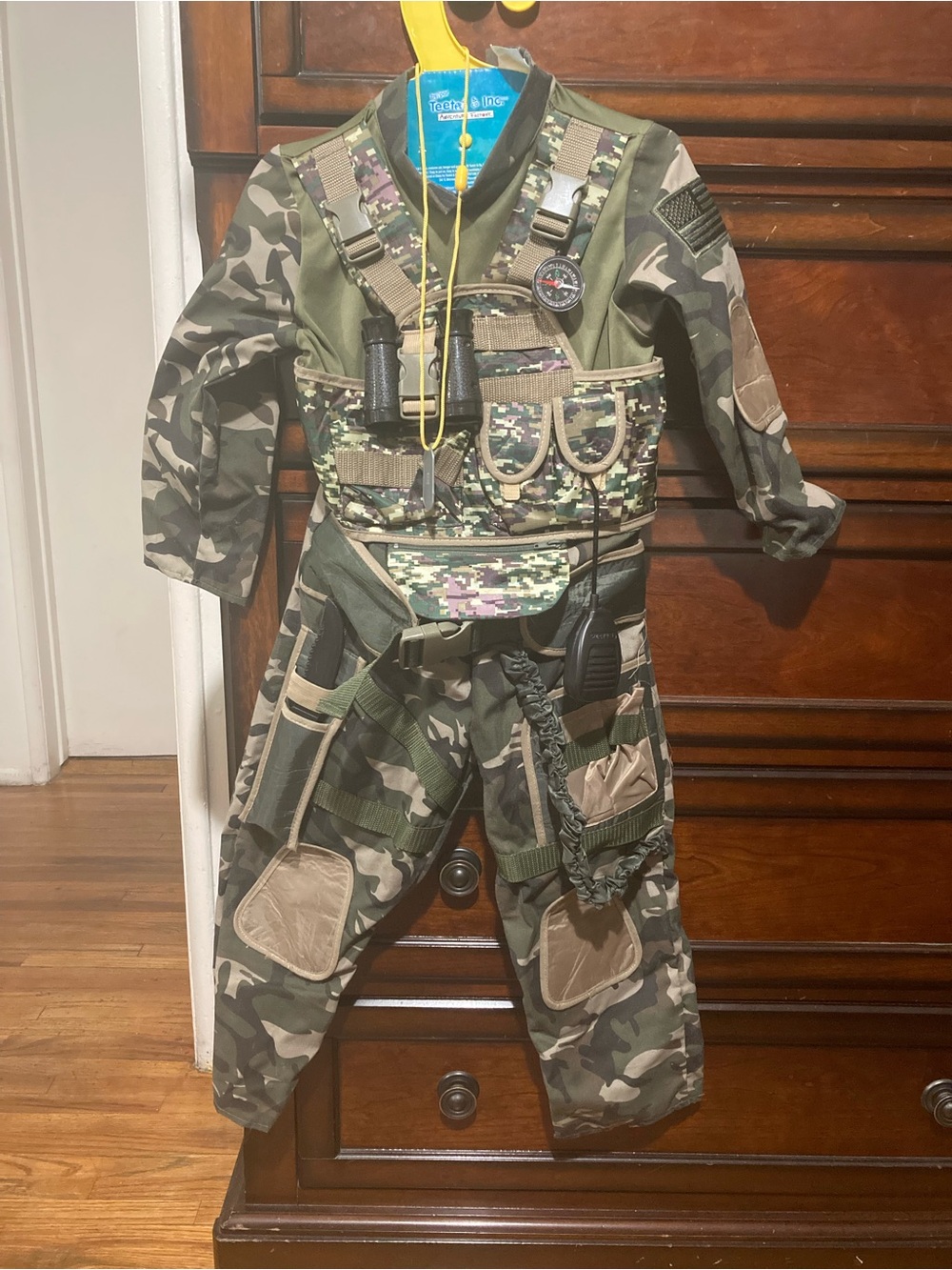 Kids Camo Cargo Pants - Green Camouflage